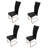 Dining Chairs Black Faux Leather-349533006