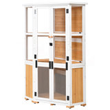 Garden Storage Cabinet, Outdoor Tool Storage Shed, Mini Greenhouse Cold Frame With Waterproof-Roof