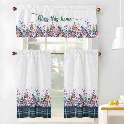 Love Laugh Cucina Kitchen Curtain Set