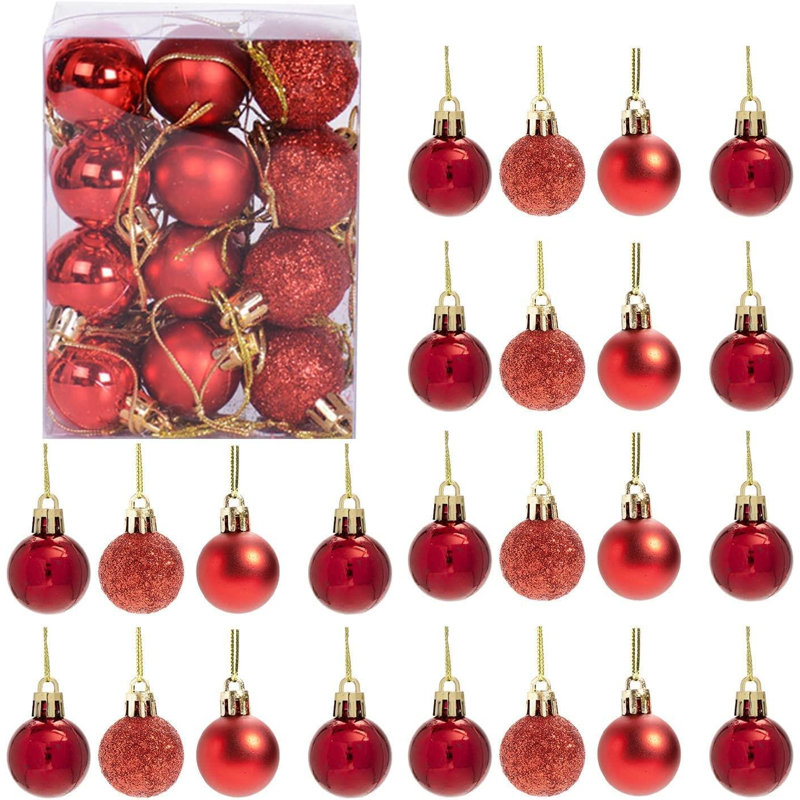 Polyvinyl Chloride (PVC) Bauble, 3cm H x 3cm W x 3cm D, Red