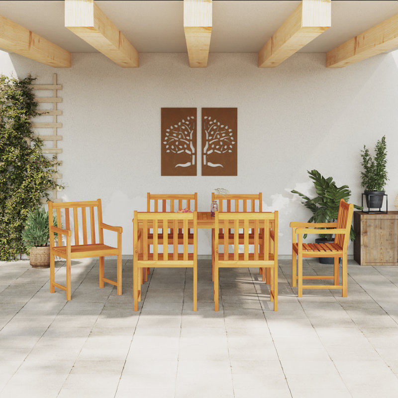 Ensemble repas 7 pièces vidaXL