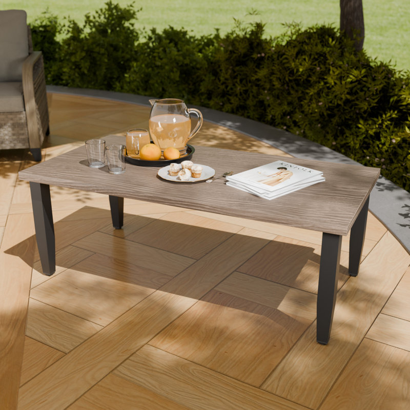 Table basse d'extérieur rectangulaire L 23,6 po x l 47,2 po