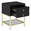 Tanna 46cm W Stainless Steel Bedside Table