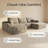 Ridge Boneless 107" U-Shaped Cloud Sectional Sofa with Ottoman and Left Chaise, Plush Corduroy Fabric Deep Seat Corner Couch, Modern 4-Seat Sofa for Living Room, No Assembly Required-1506515943