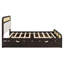 Grand lit plateforme avec lit gigogne et rangement