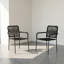 Chaises de patio d'extérieur tout en noir Reno - sans assemblage, séchage rapide-1759120231