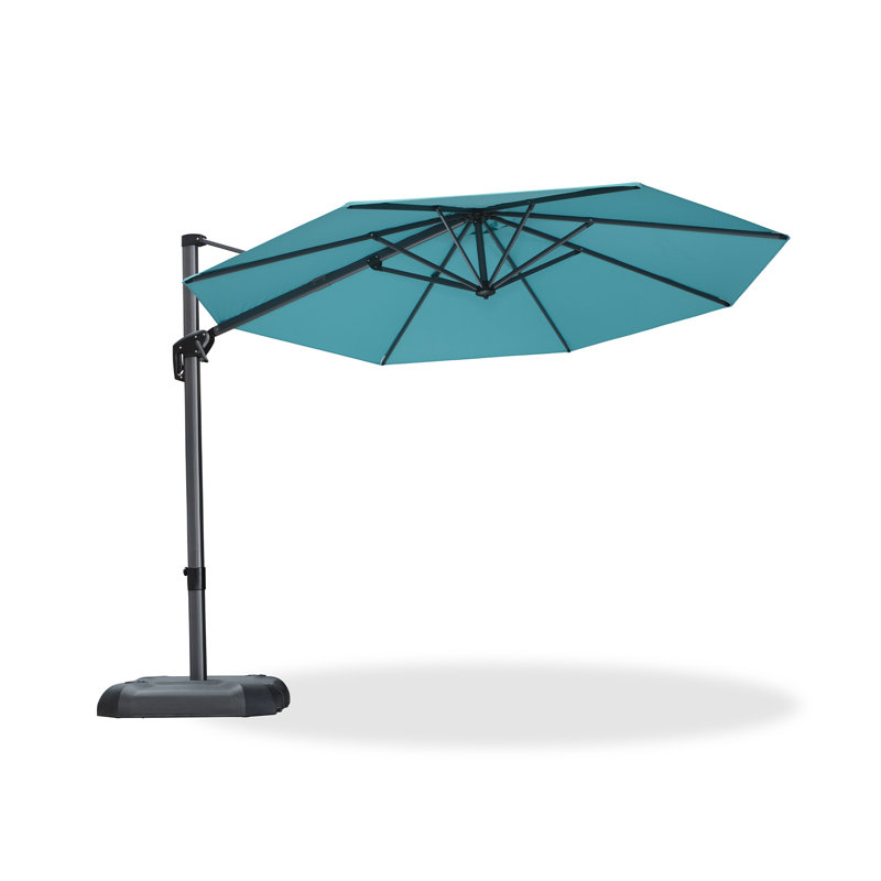 Cantilever Parasol, 274.3cm H x 304.8cm W x 304.8cm D, Turquoise Blue