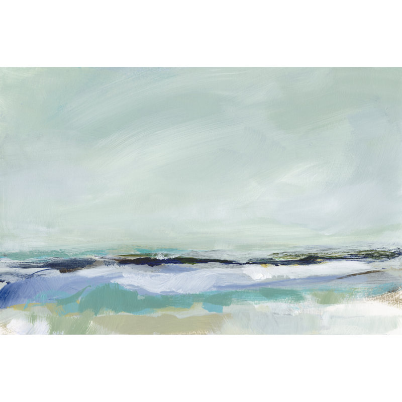 East Coast II by Christina Long - Painting on Canvas, 81cm H x 122cm W, Black Floater Framed