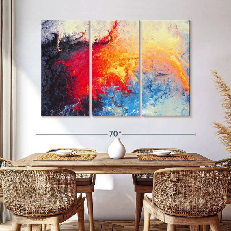 Avery Ice Flame Abstract, 42" H x 65" W