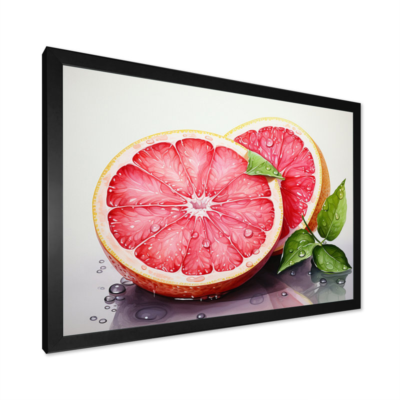 Simplicité orange sur toile, Cadre simple noir, H 24 po x l 32 po x P 1 po