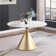 Lumri Modern Round 47'' Dining Table with Faux Marble Tabletop