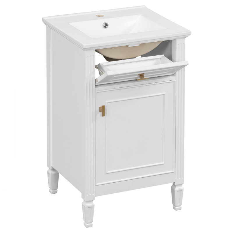 20-Inch Bathroom Vanity with Sink, White