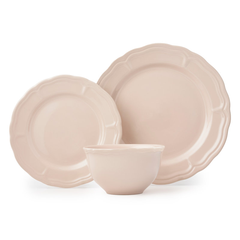 Service de table 12 pièces, service pour 4 Madison Blush, Rose