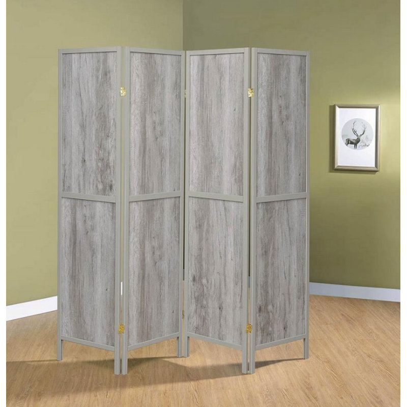 Carrasquillo Folding Room Divider, Gray, 4