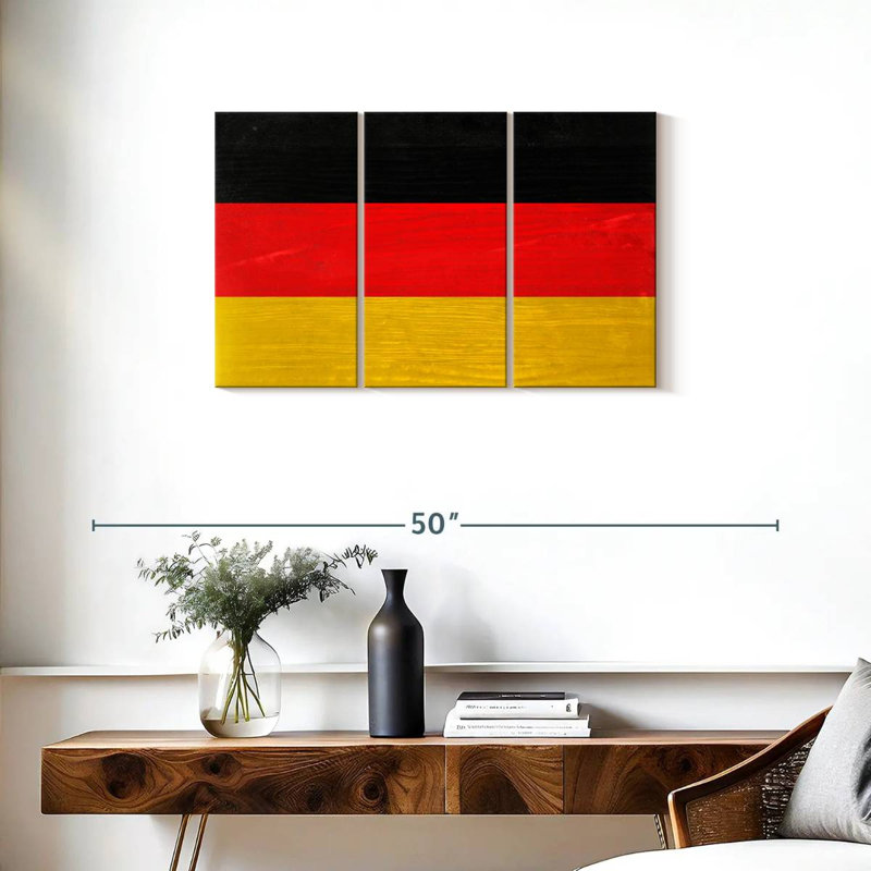 Wood Germany Flag, 20" H x 33" W