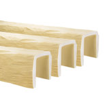 3-Pack 7-1/2In W X 6-5/8In H Hand Hewn Faux Wood Beams | 12Ft 9In Long | Unfinished | Customizable & Easy To Install