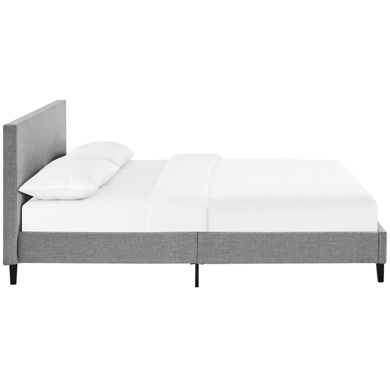Base de lit Modway, Gris clair, Double