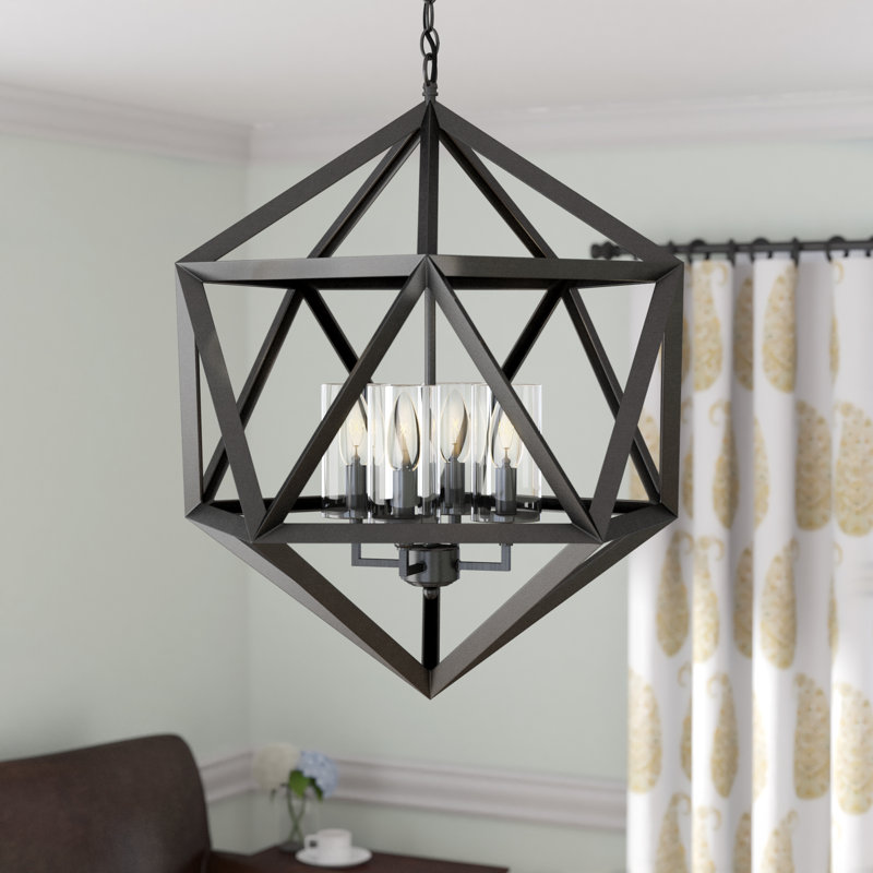 Lustre géométrique à 4 lumières Schrader