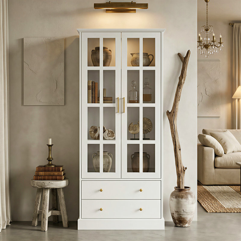 Taniyla Wood China Cabinet, White