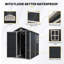 Outdoor Plastic Storage Shed With Floor,Black-124385850