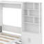 Lit escamotable double avec tablettes