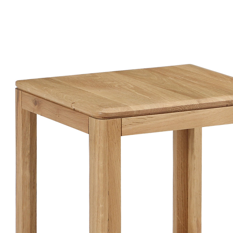 Remi Solid Wood End Table, Oak