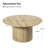Marrina 31.5"W Modern Coffee Table with Vertical Fluted Wooden Base-211961113