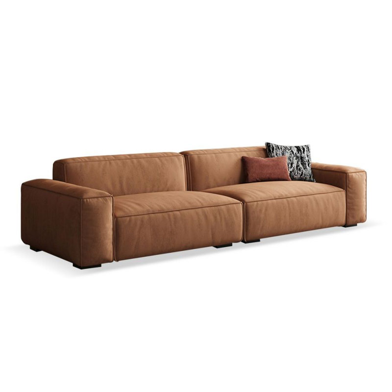 Canapé modulaire orange en polyester, H 28,74 po x l 110,24 po x P 38,58 po, 4, Orange