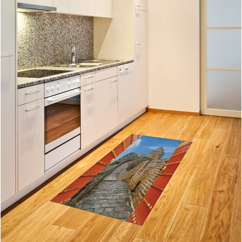 Tapis décoratif décoratif en fibre de polyester à haute densité, Rectangle 2 pi 7 po x 5 pi