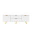 Modern warm white TV cabinet , for Living Room Bedroom