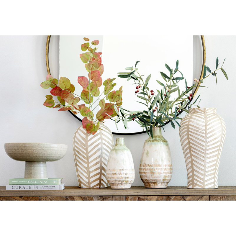 Ceramic / Porcelain Table Vase, 10.75" H x 6" W x 6" D