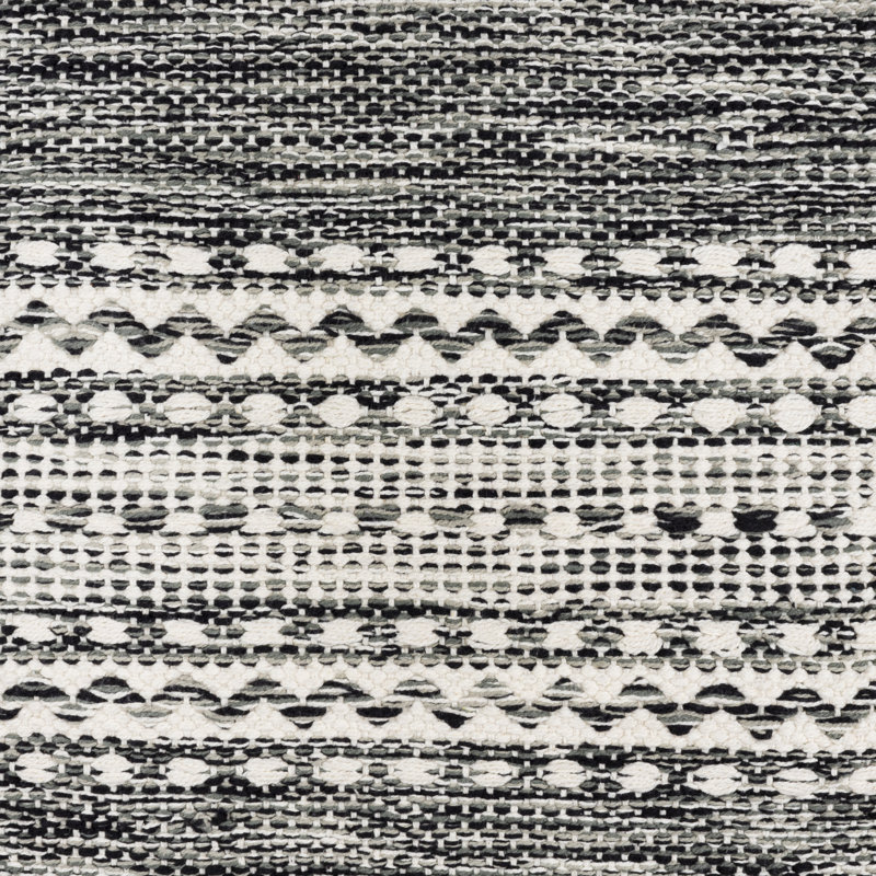 Coussin Julian, Noir/gris anthracite, 18 po x 18 po, Housse de coussin seulement - sans coussin