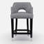 Upholstered Counter Stool with Solid Wood Frame