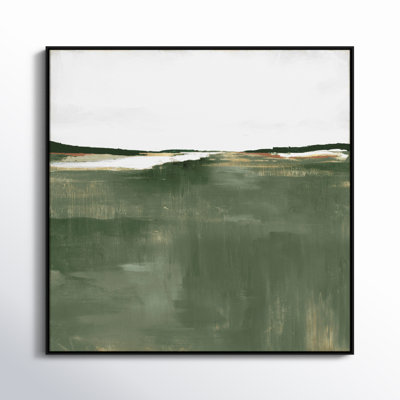 Green Sea by Dauntsey Z - Floater Frame Print on Canvas