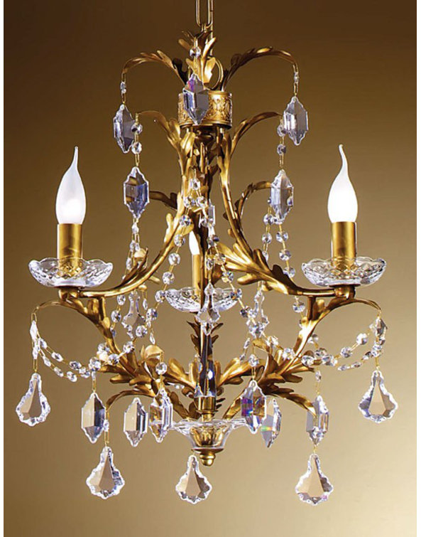 3 - Light Candle Style Empire Chandelier