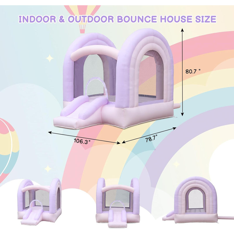Inflatable Bounce House Kid Jump Bouncer Castle With Slide
