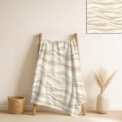 Sand Waves Stripes - couverture chaude rayée, jeté douillet moderne