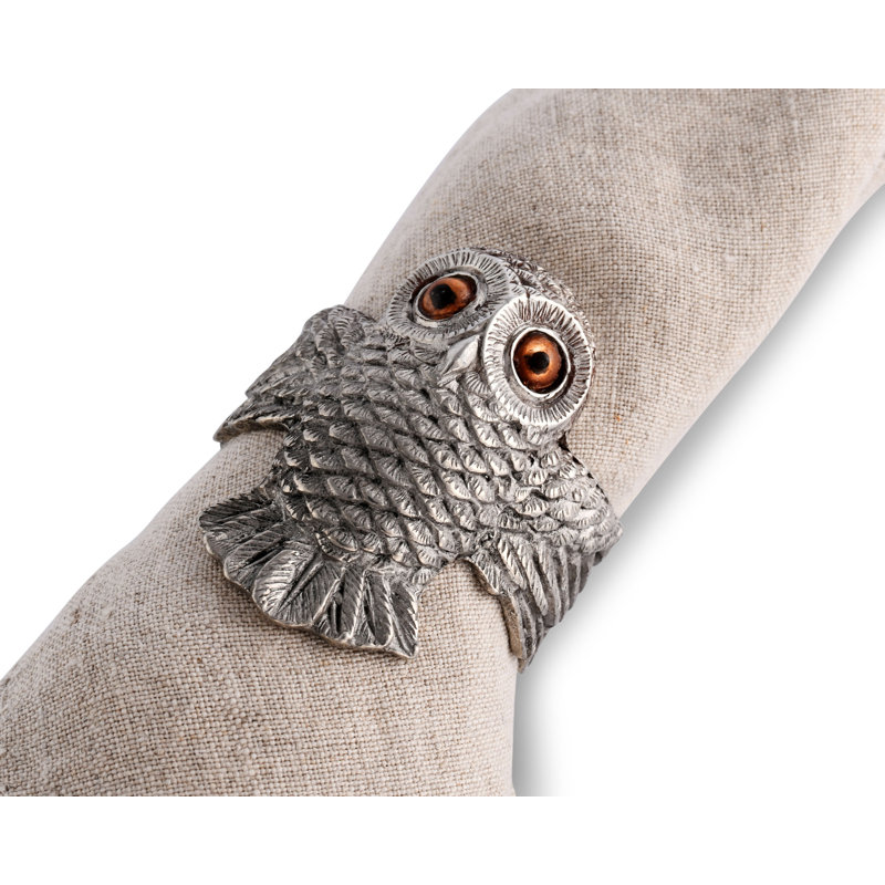 Harvest Pewter Owl Napkin Ring