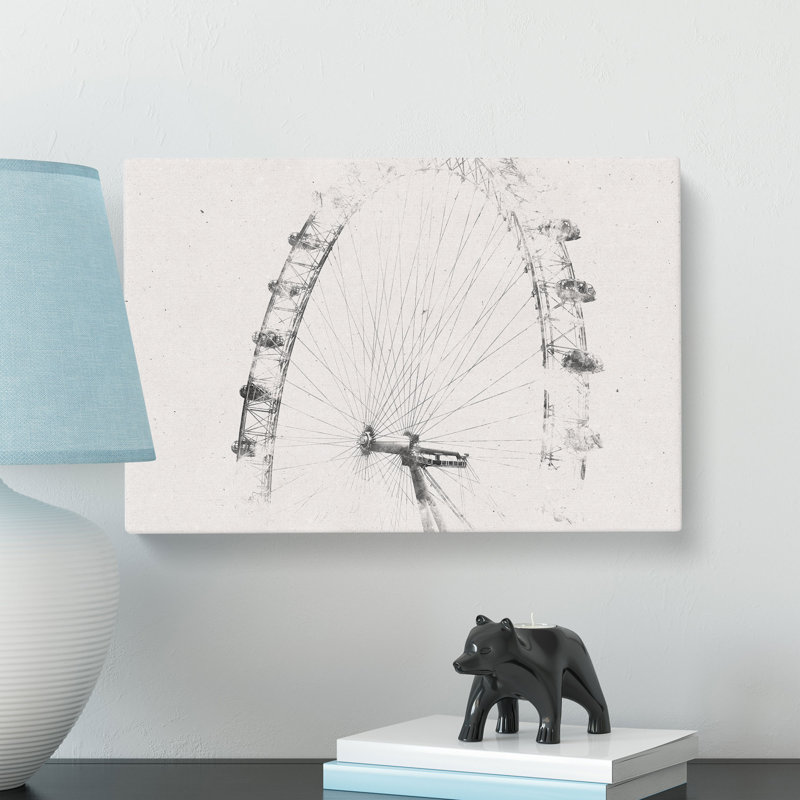 The London Eye London - Wrapped Canvas, 30cm H x 45cm W x 4cm D