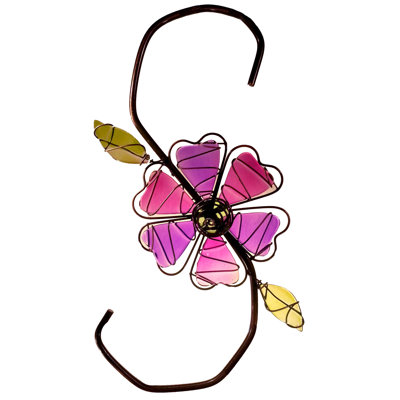 Glass and Metal Flower Plant Hook