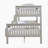 Gray Bunk Bed (Twin /Full)-1925258786