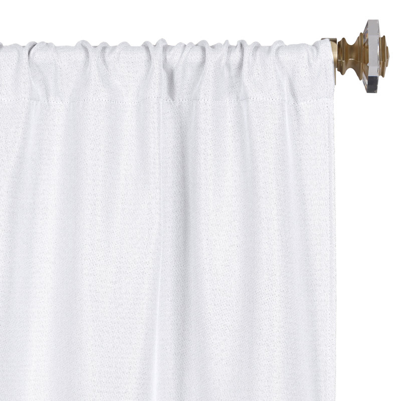 Panneau de rideau obscurcissant 100% polyester, L 26 po x L 84 po, Blanc neige