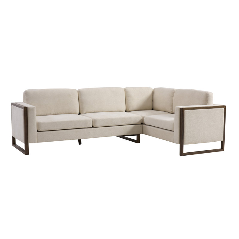 Canapé modulaire en chenille 2 pièces à accoudoirs carrés de 104 po Otis Otis, salons, chambres à coucher, bureau d'appartement
