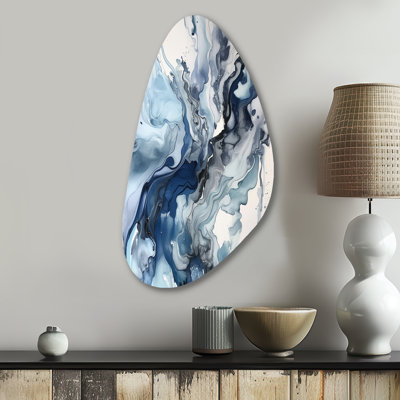 Cynia - Abstract Fall Shape Metal Wall Sculpture