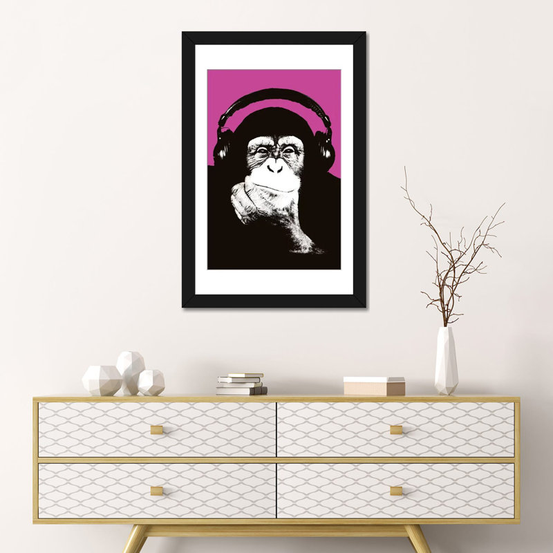 «New Monkey Head VII» par Steez, reproduction d'art graphique sur toile, H 24 po x l 16 po x P 1 po