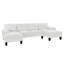 Canapé moderne en velours granulé de 112 po x 56 po, canapé en U avec siège et canapé-lit à 6 places avec méridienne double-937708472