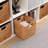 Wicker Storage Cubes Wicker Storage Baskets Rectangular Laundry Organizer Totes For Shelves,Foldable Handwoven Water Hyacinth Storage Baskets For Organizing Set Of 2 Pcs.