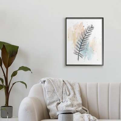 «Foliage Plant Stem over Blue» par Patricia Pinto - impression