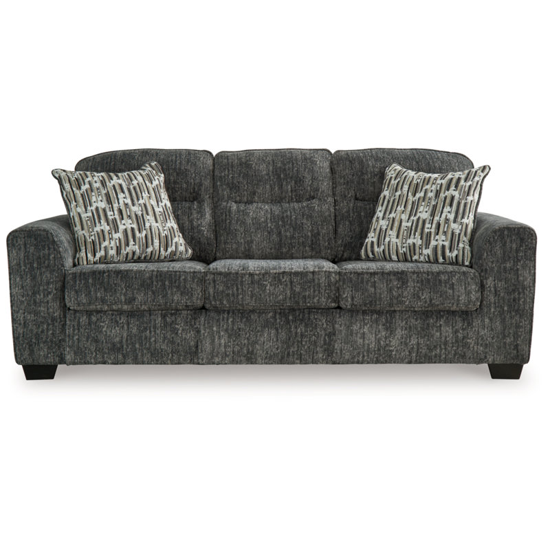 Canapé à accoudoirs carrés MBOLU, H 40 po x l 90 po x P 38 po, Gris