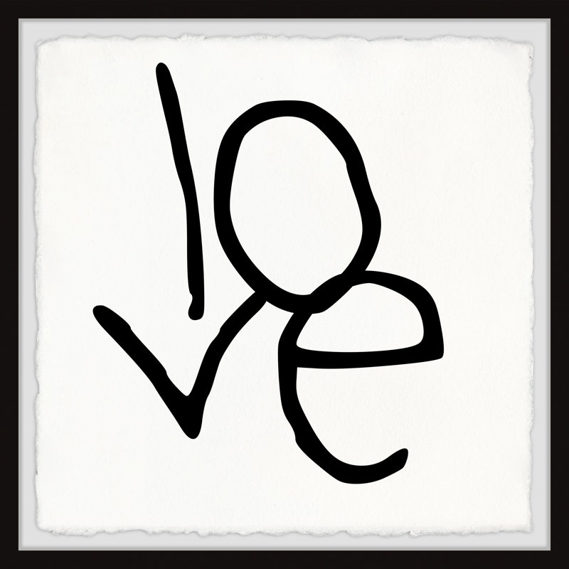 «All You Need Is Love» par Marmont Hill - impression d'art textuel sur cadre photo, H 18 po x l 18 po x P 1,5 po